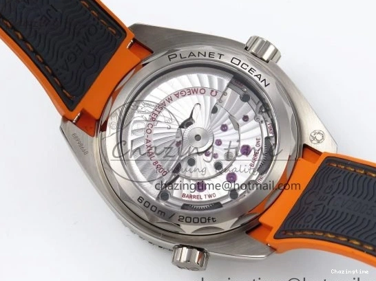 0311 Comfortable Planet Ocean 43.5mm SS VSF 1:1 Best Edition Black Orange Bezel Gray Dial on Nylon Strap A8900 Super Clone V 7730